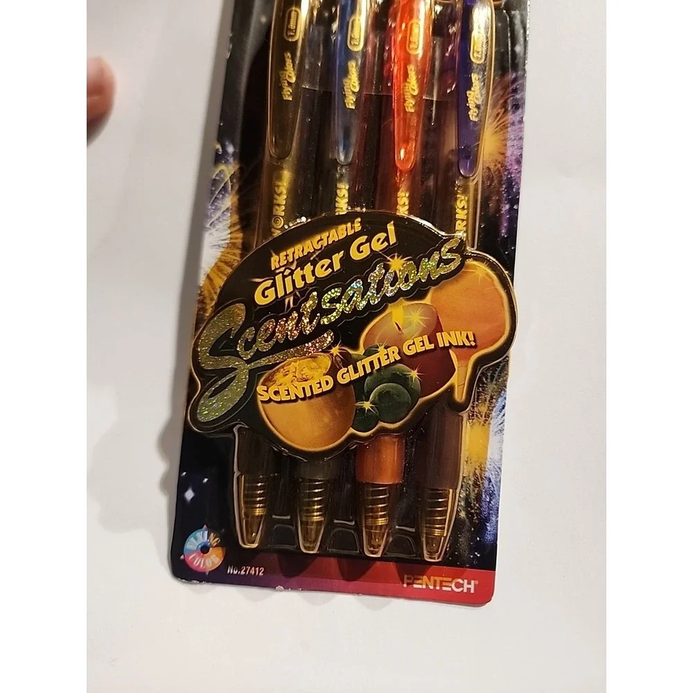 Y2k Fireworks! Pentech Glitter Gel Scentsations Scented Glitter‎ Gel Pens...